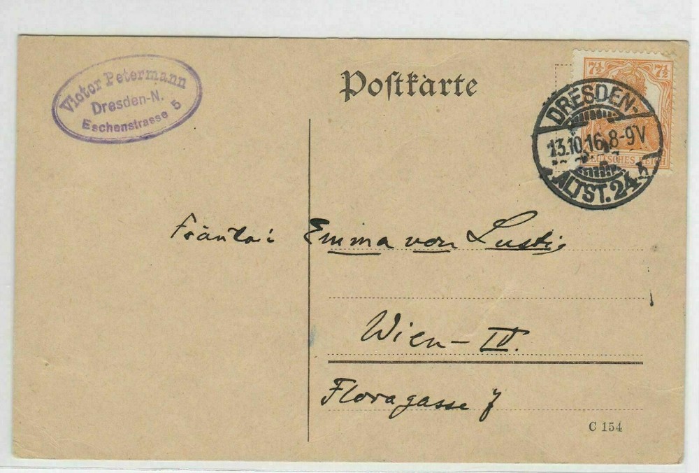 German Postal History Stamps Postcard Ref: R4822
