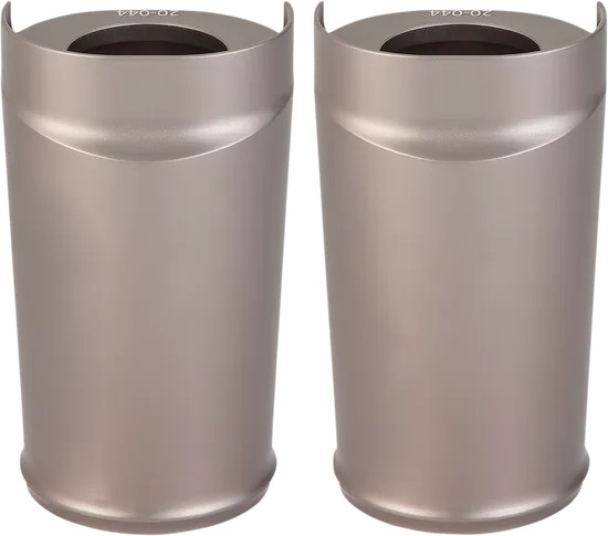 AN Al Fork Boot Covers Pair Smooth Ti Harley Road King 14-21