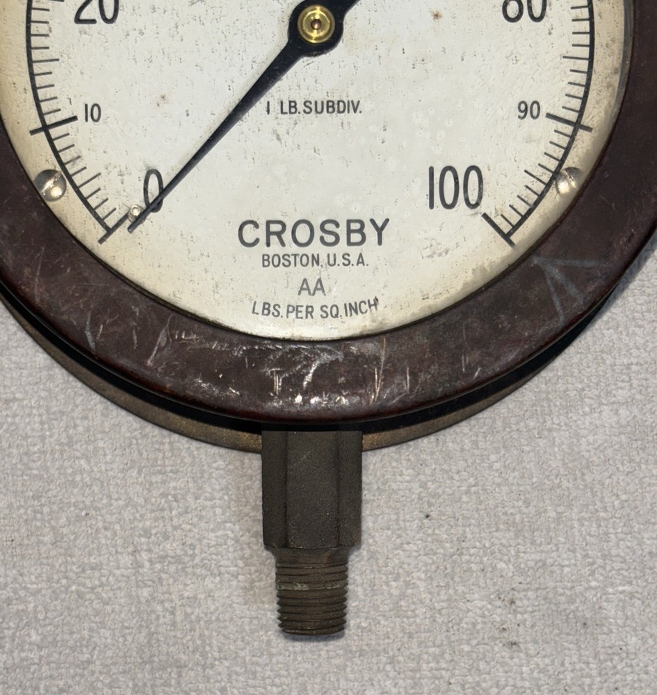Crosby Brass Pressure Gauge