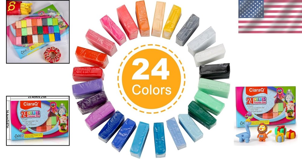 Versatile Mini Modeling Clay Set - 24 Bright Colors for Imagination and Fun