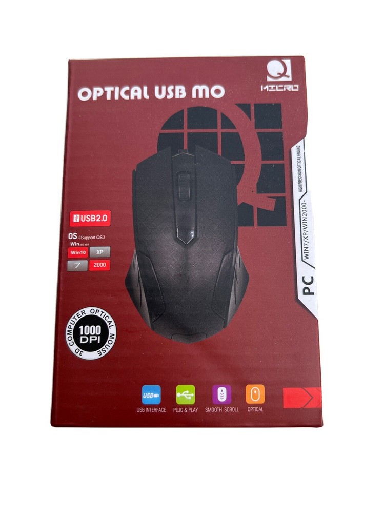 New Open In Box Q Micro Optical USB Mouse