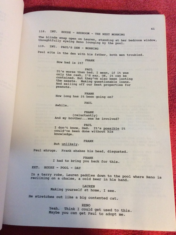 ORIGINAL SCRIPT LOVE CHEAT AND STEAL JOHN LITHGOW ERIC ROBERTS DANNY TREJO