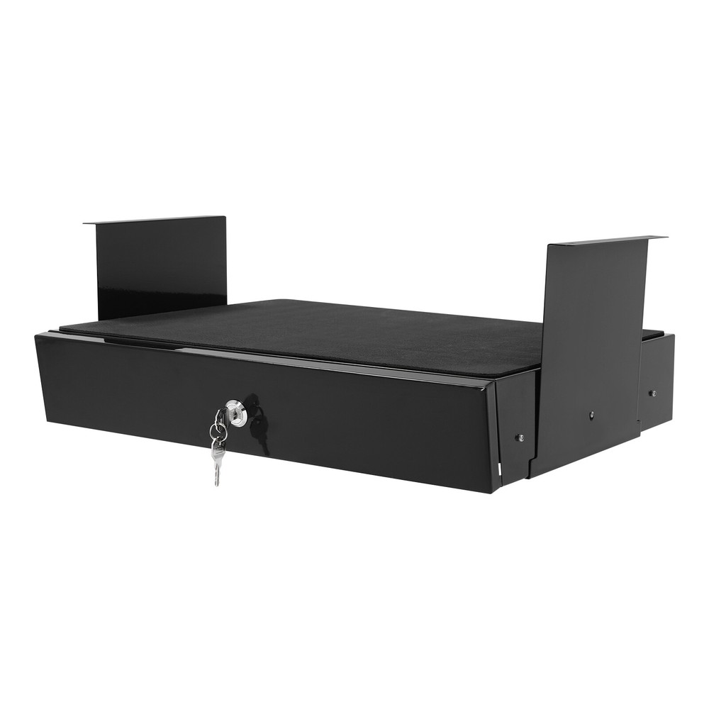 Sliding Pull-Out Under Desk Storage Drawer with Computer Pad for Organizing