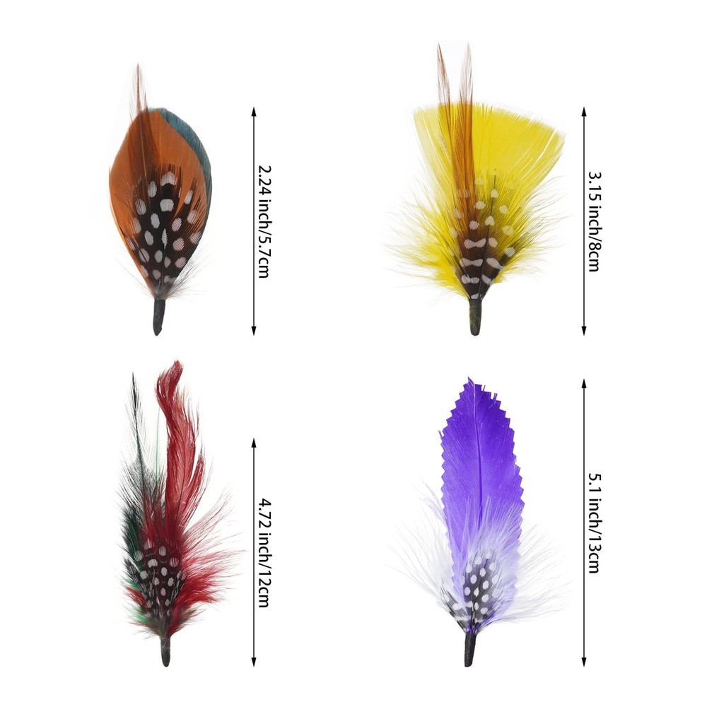 16 Pcs Hat Feathers for Fedora Assorted Hat Feathers Party Accessories