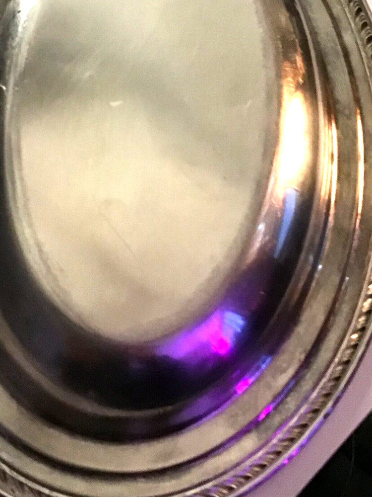 Vintage Serving Bowl Silver Plate Oval 12x9"