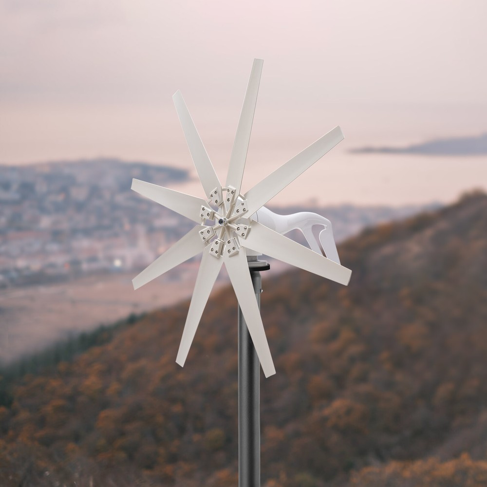 Wind Turbine Generator Kit 600W 12V 8 Blade with Controller Windmill Power