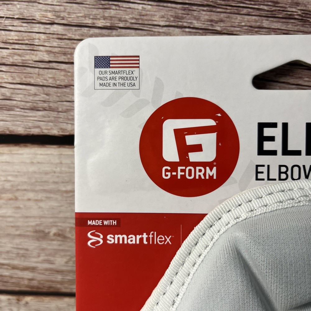 G FORM ELITE SPEED BATTER ELBOW GUARD WHITE SMART FLEX SMALL/MEDIUM