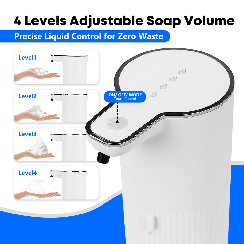350ml Auto Sensor Touchless Foaming Hand Dish Soap Dispenser Kitchen Bathroom