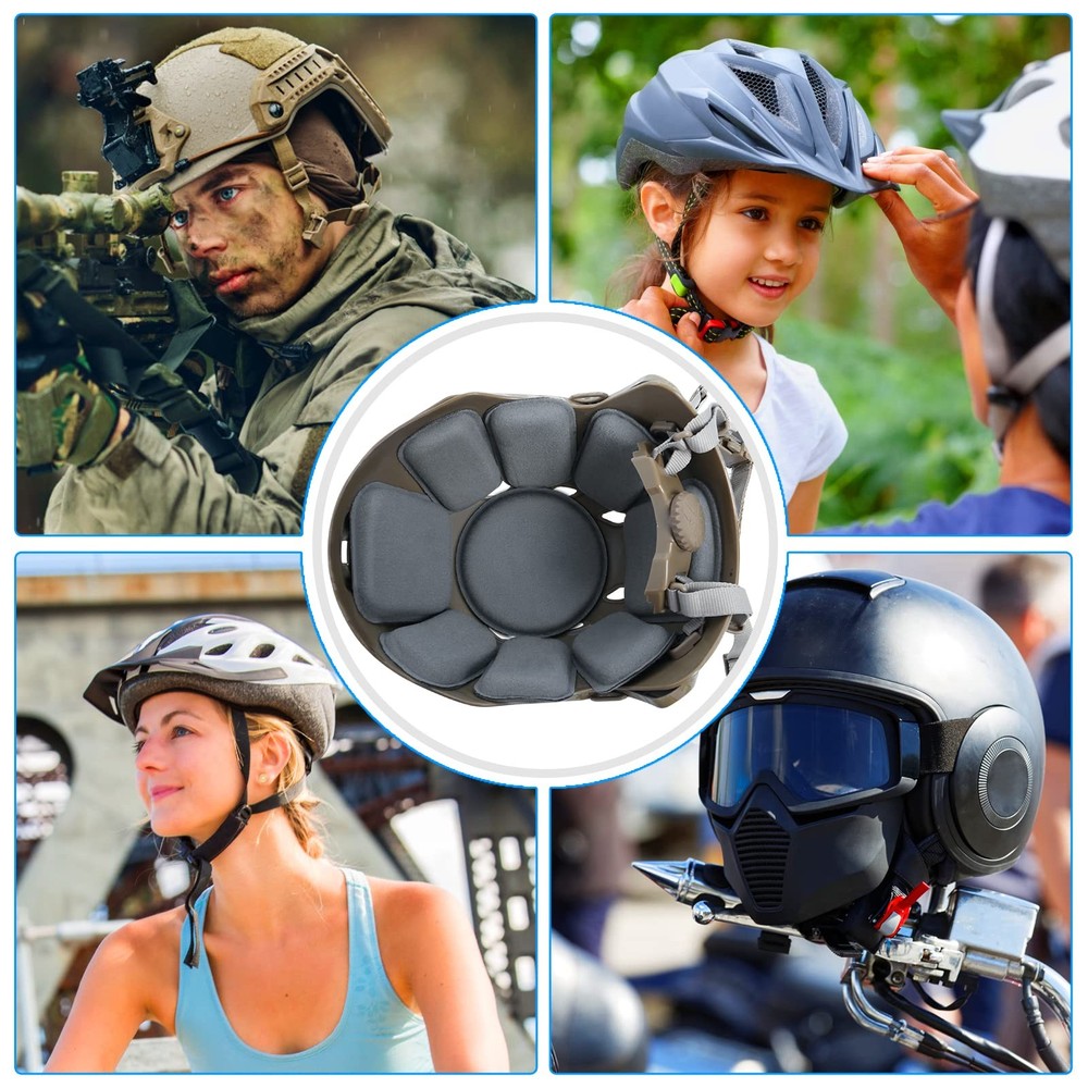 FMA Helmet Replacement Pads Universal Foam Padding Kits Set Medium, Grey