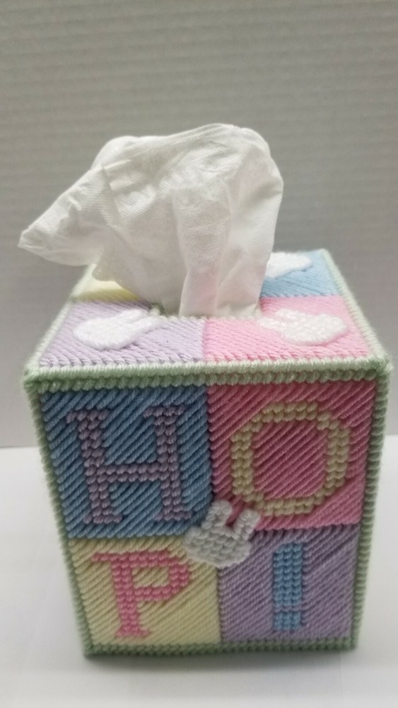 Tissue Box Cover-  HOP! Easter Bunnies