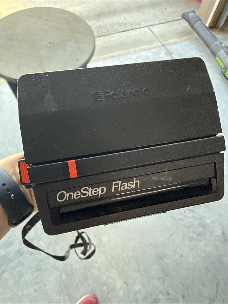 Polaroid One Step Flash Camera With Strap Not Tested