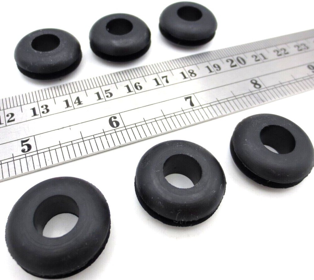 Rubber Grommets - For 5/8" Hole, 1/8" Thick Panel Material, Has 3/8" ID