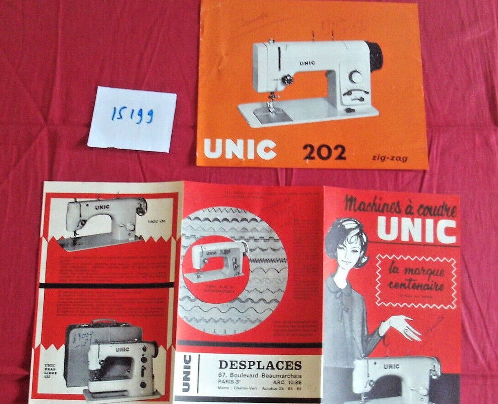 No. 15199 / UNIC sewing machine / a leaflet, a leaflet 1967-1969