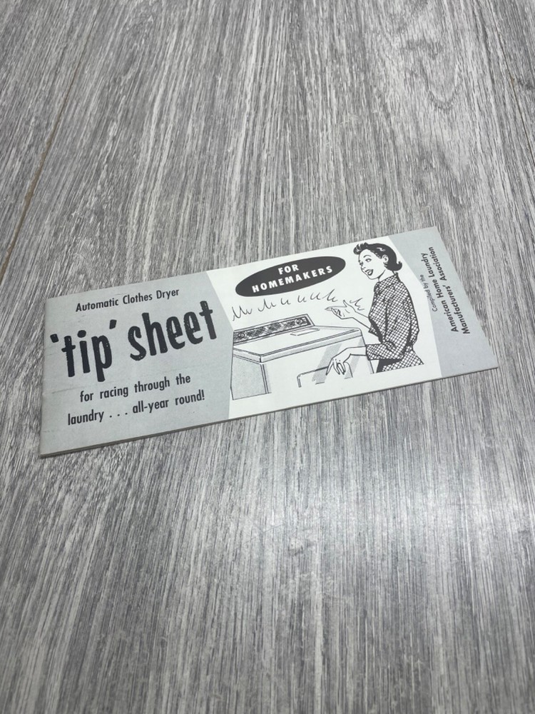 Automatic Clothes Dryer Tip Sheet Brochure 1961 22 Pages PG&E