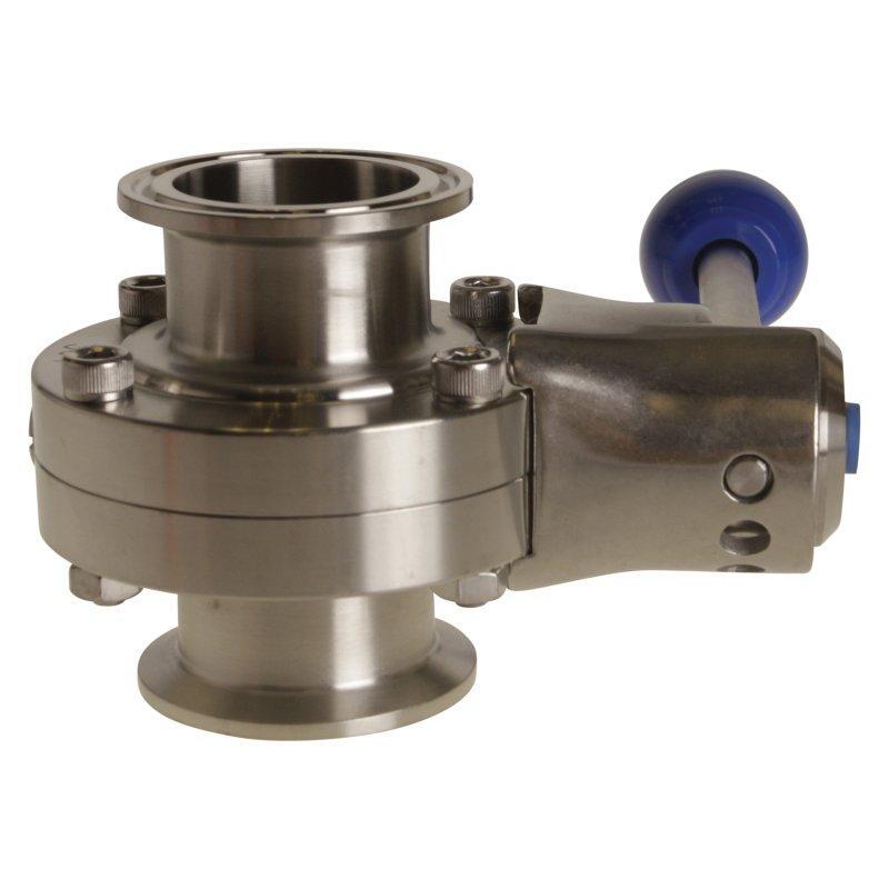 Butterfly Valve 5000 | Tri Clamp 1.5 inch Pull Handle SS304 / Silicone (2 Pack)
