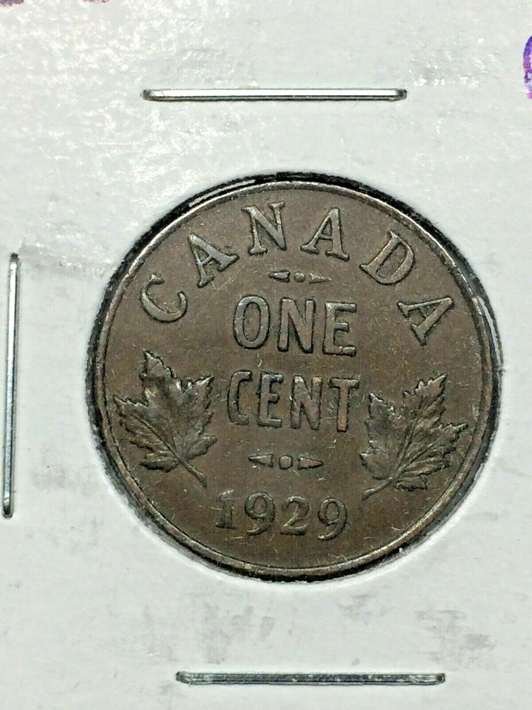 1929  Canada 1 Cent Regular 9 Foreign Coin #0123