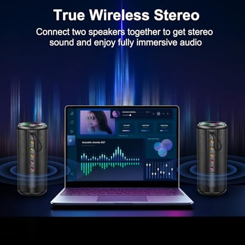 Portable Bluetooth Speaker, Bluetooth 5.4 Wireless Speaker with 20W HD Loud