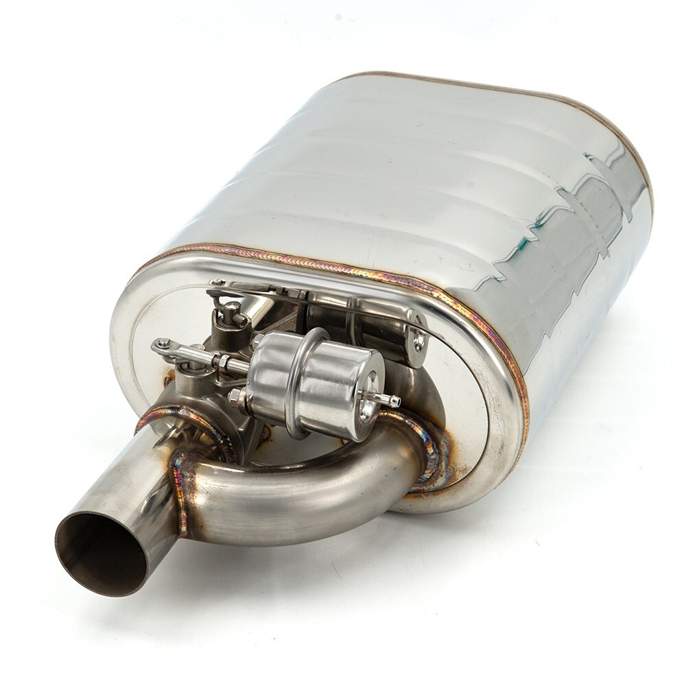 3" 76mm Muffler Left + Right With Dump Vacuum Valve Electric Control Sets