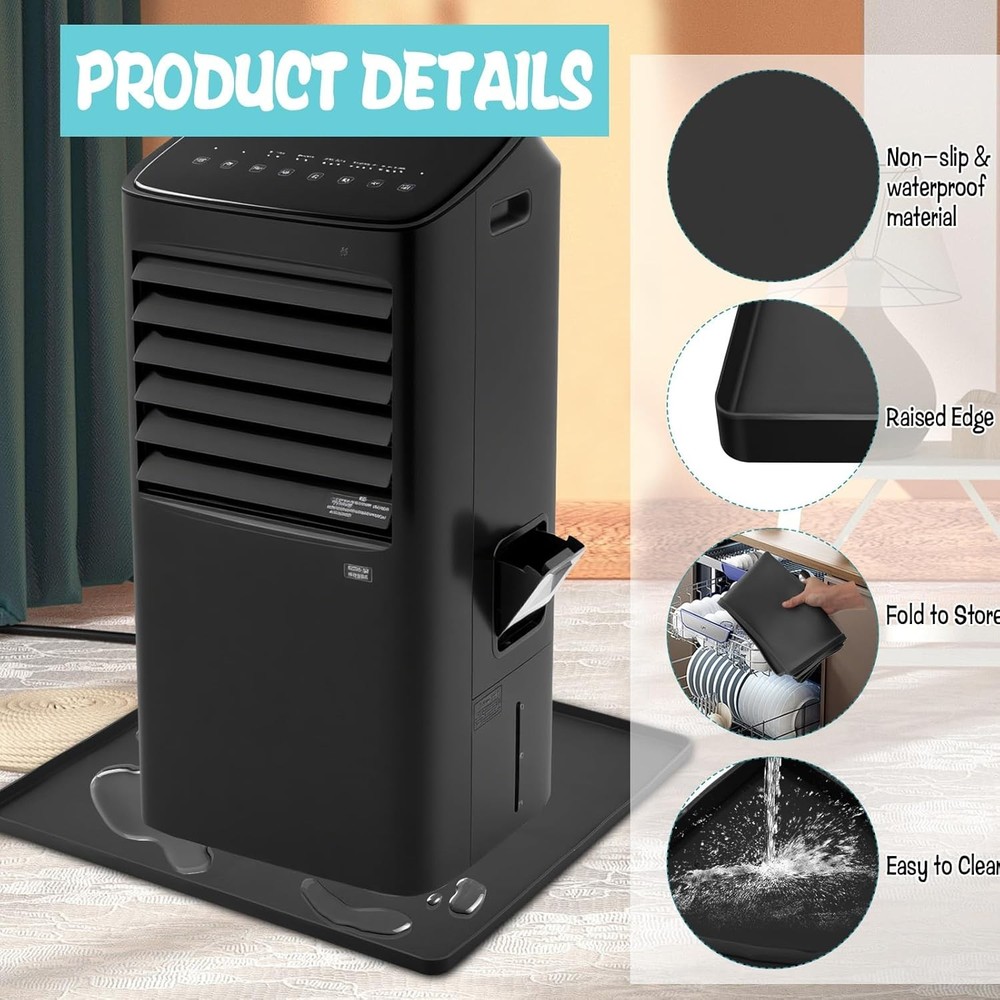 Portable Air Conditioner Drip Pan with Raised Edge