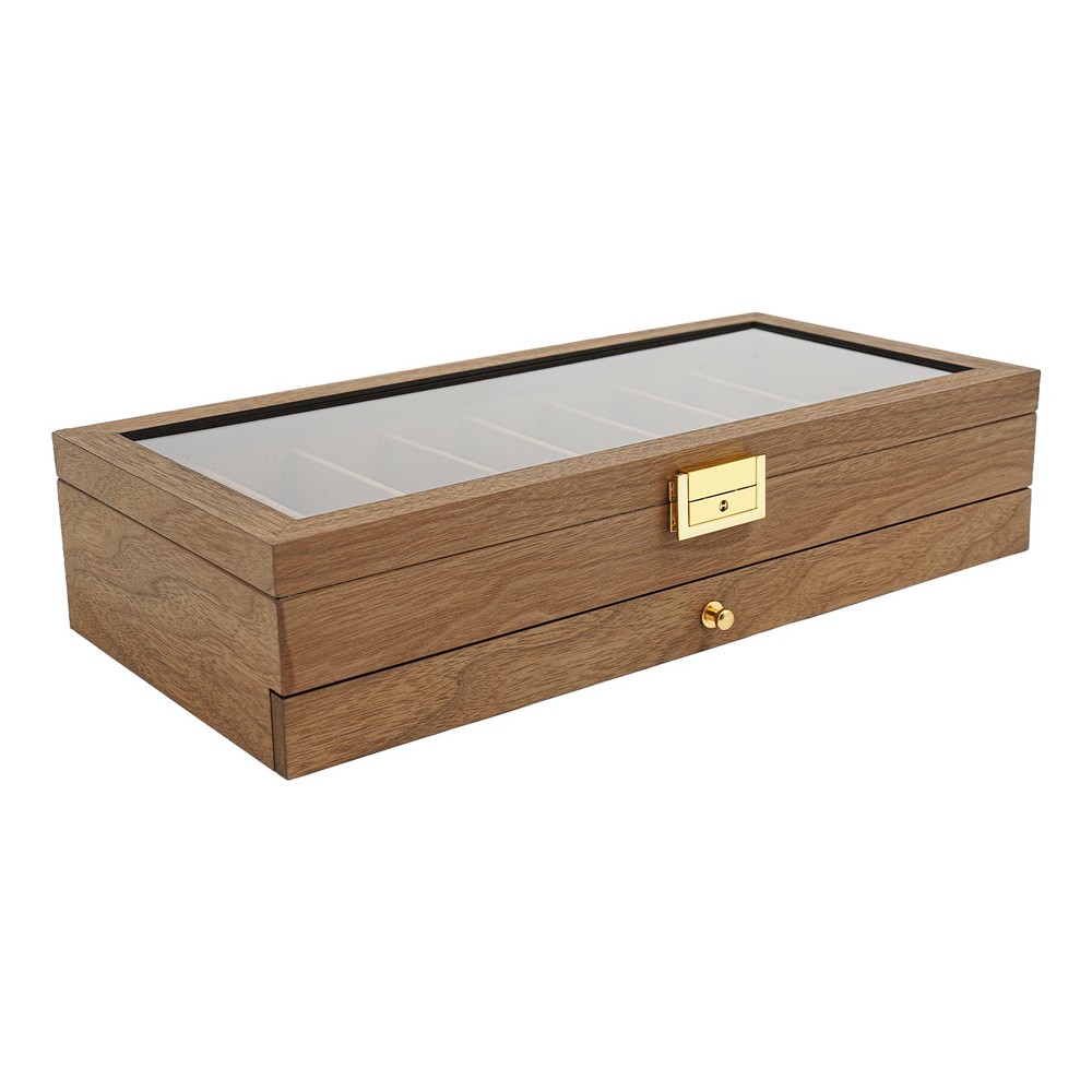 Knife Display Case, Knife Storage Box, 2-Tier Knife Display Case Organizer