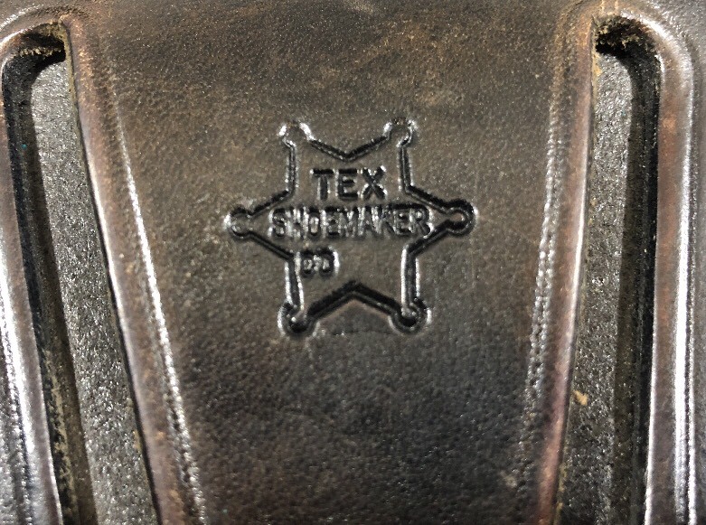 Tex Shoemaker Co Black Leather Cuff Case Handcuff Snap Belt Loop