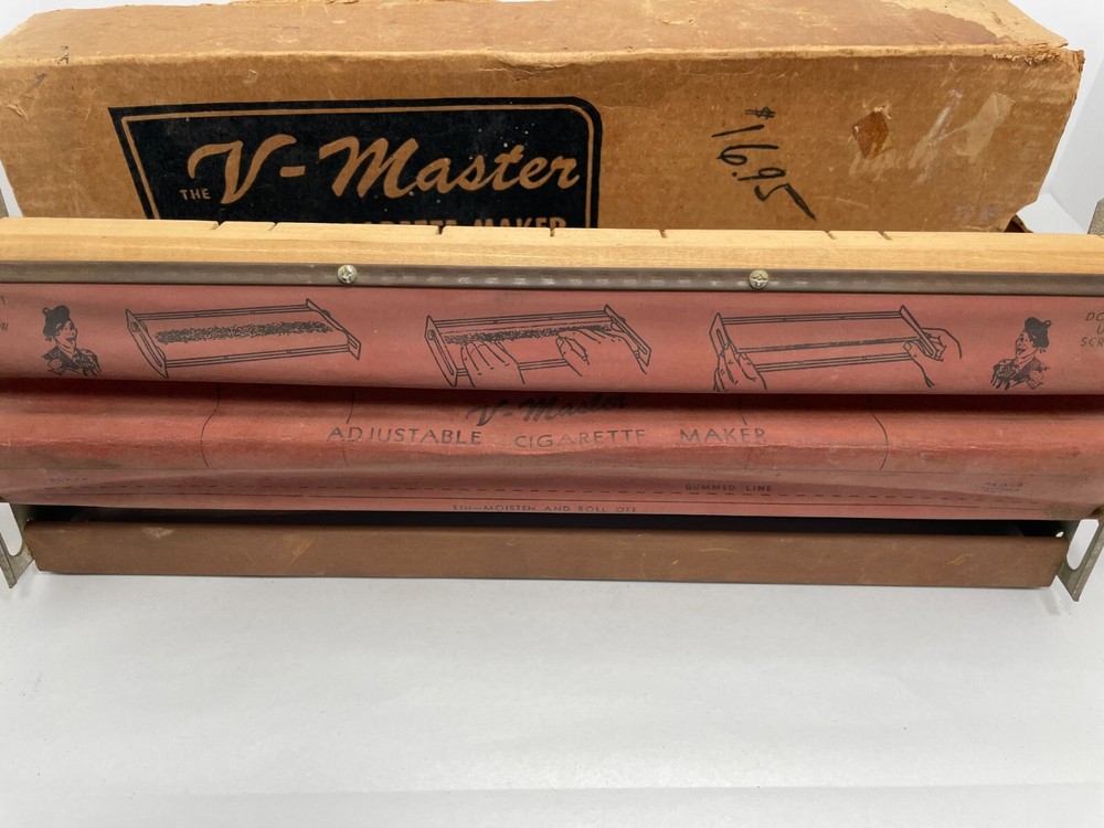 Vintage1950s V MASTER Cigarette Maker W/Original Box Unique Cigarette Roller