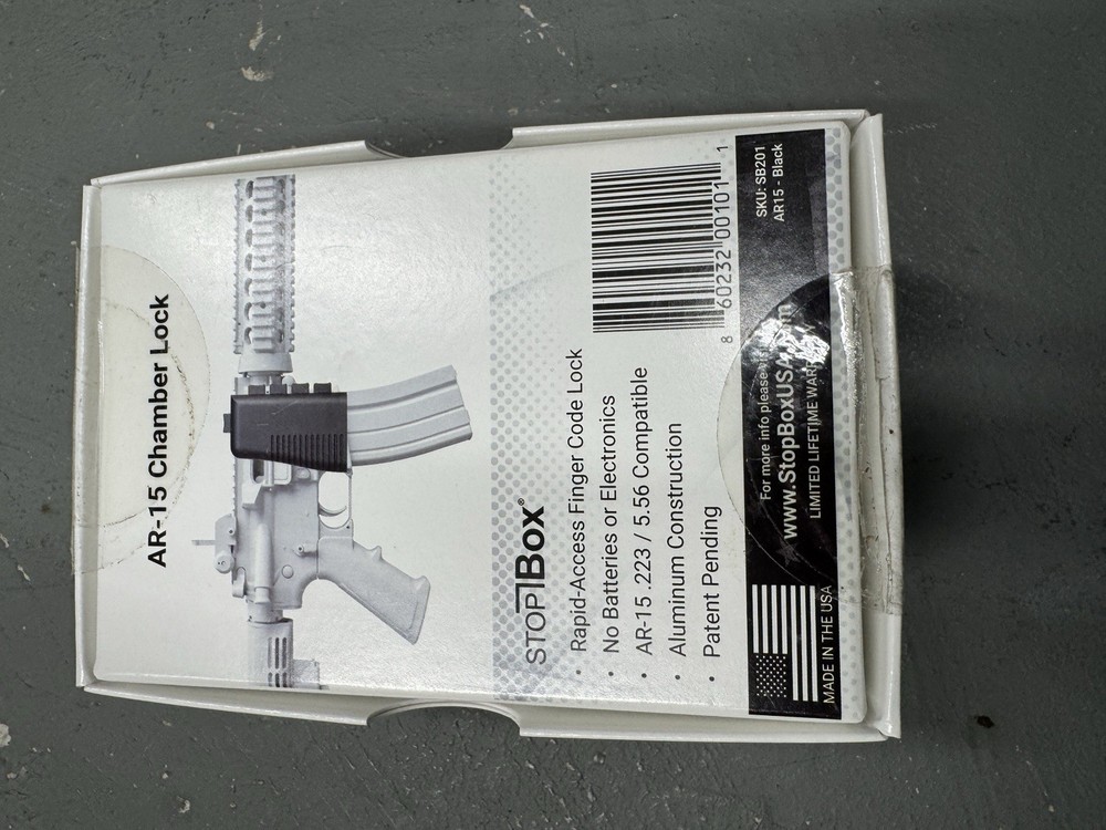 Stop Box Chamber Lock Black