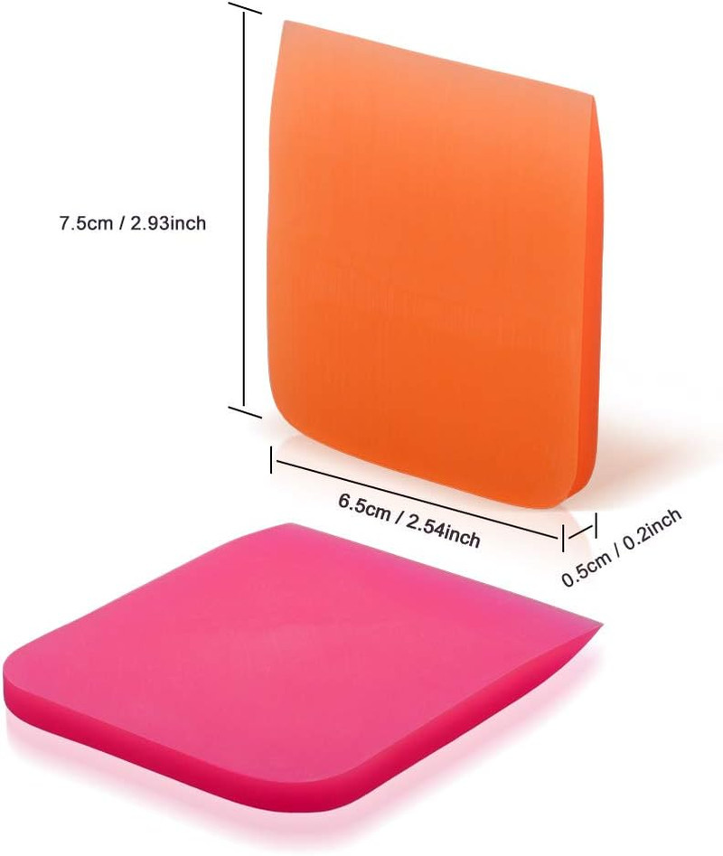 Small Squeegee 2pcs Soft Rubber PPF Squeegee Wrapping Scraper for Curved Surface