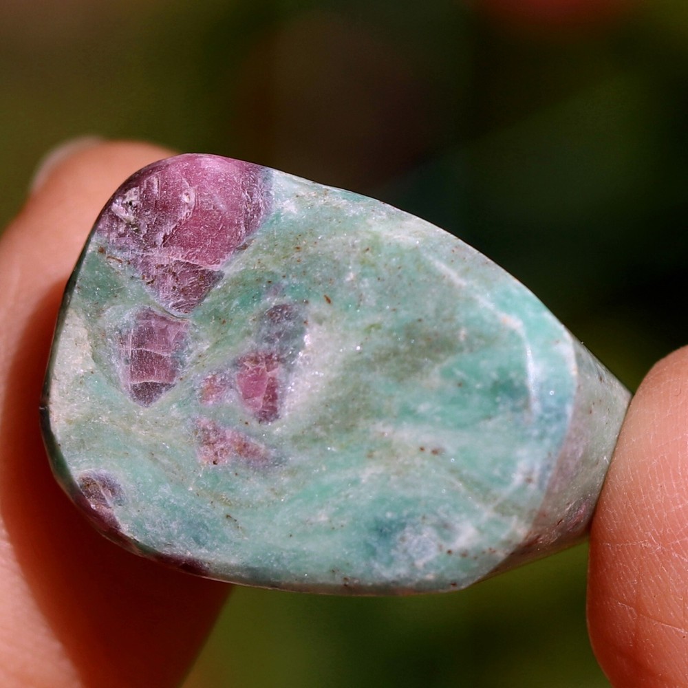 Tumbled Stone: Ruby and Fuchsite from India (RUB203)