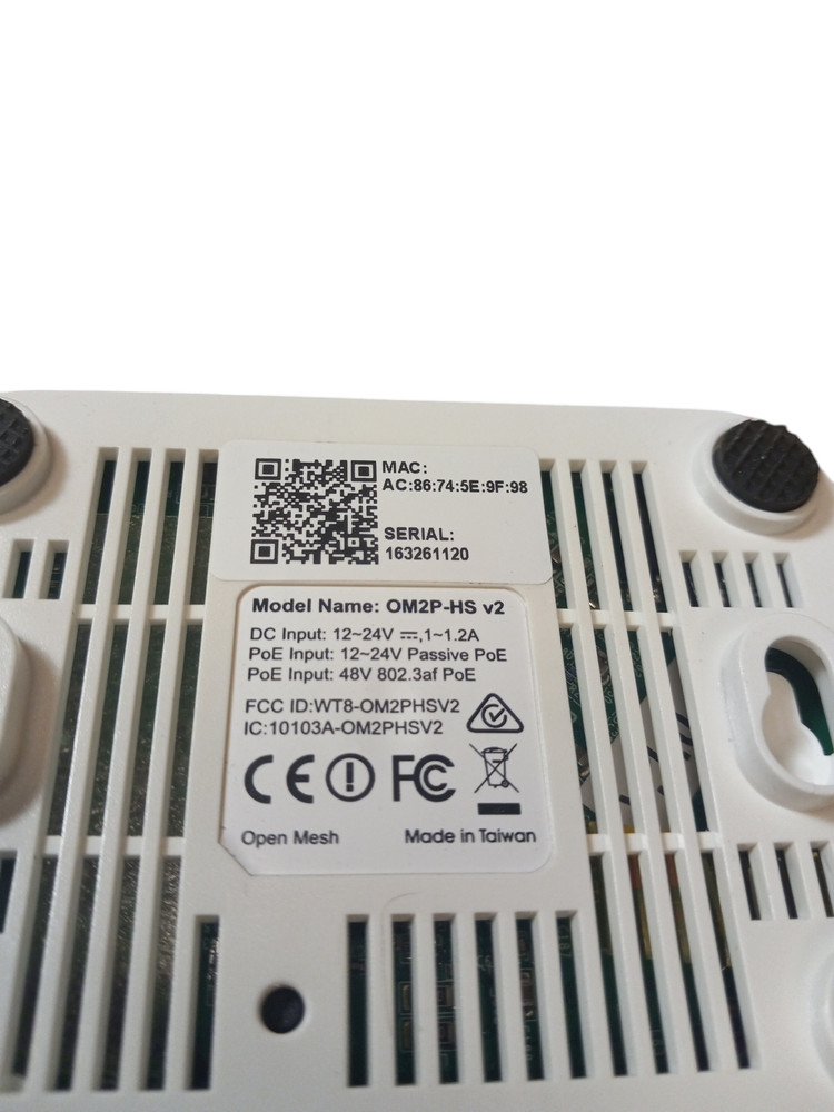 OM2P-HS V2 Open Mesh Access Point Excellent Condition With Power Supply Cords