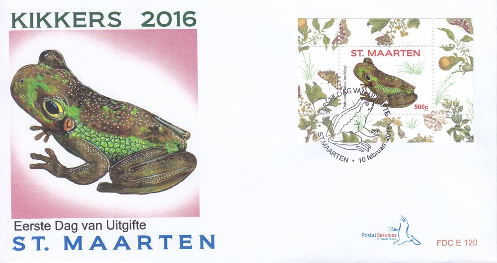 Sint Maarten Issue FDC 2016 (120) Frogs
