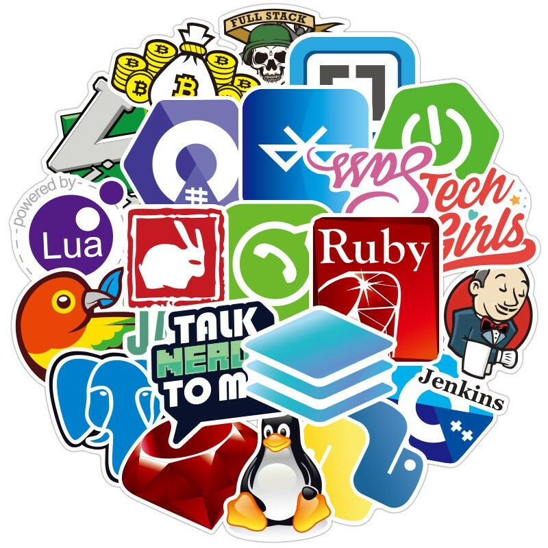 100 pcs Sticker Developer Programmer Hacker Programming Languages JAVA