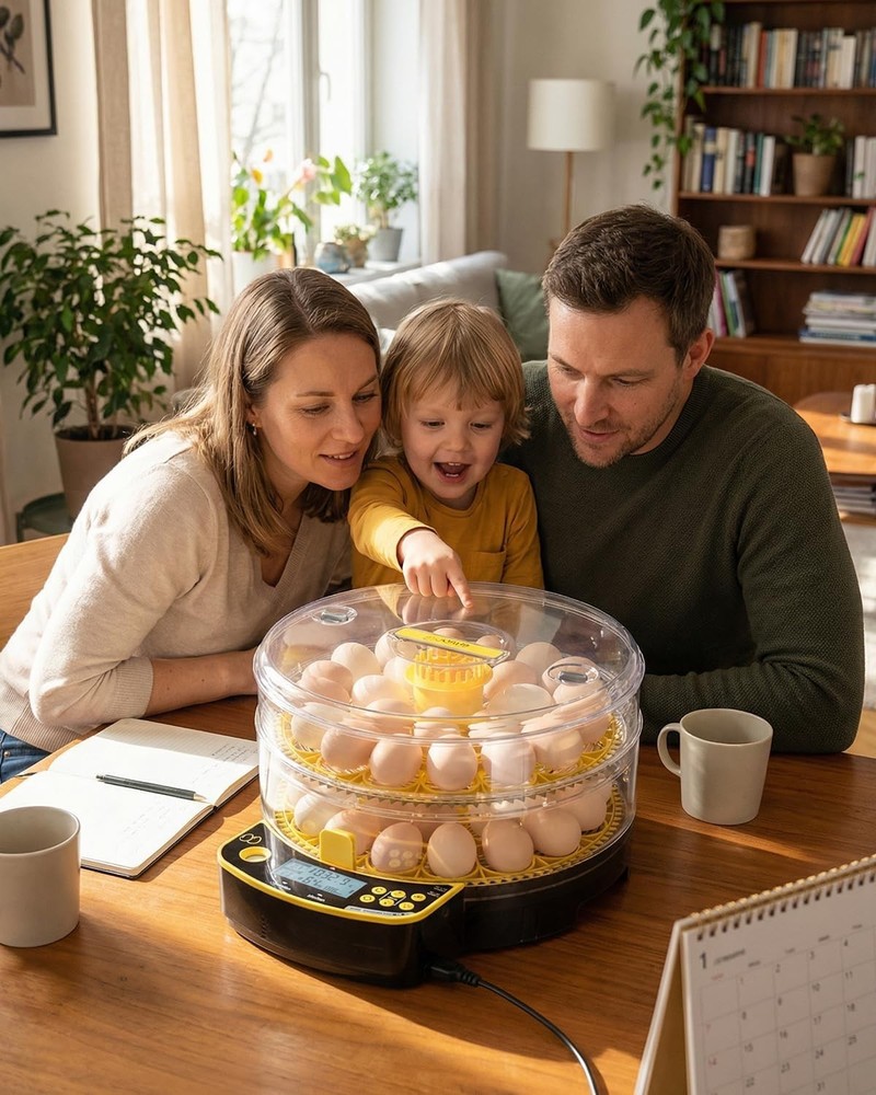 Egg Incubators for Hatching Eggs, Double-Layer 48 Egg Incubator with Temperature