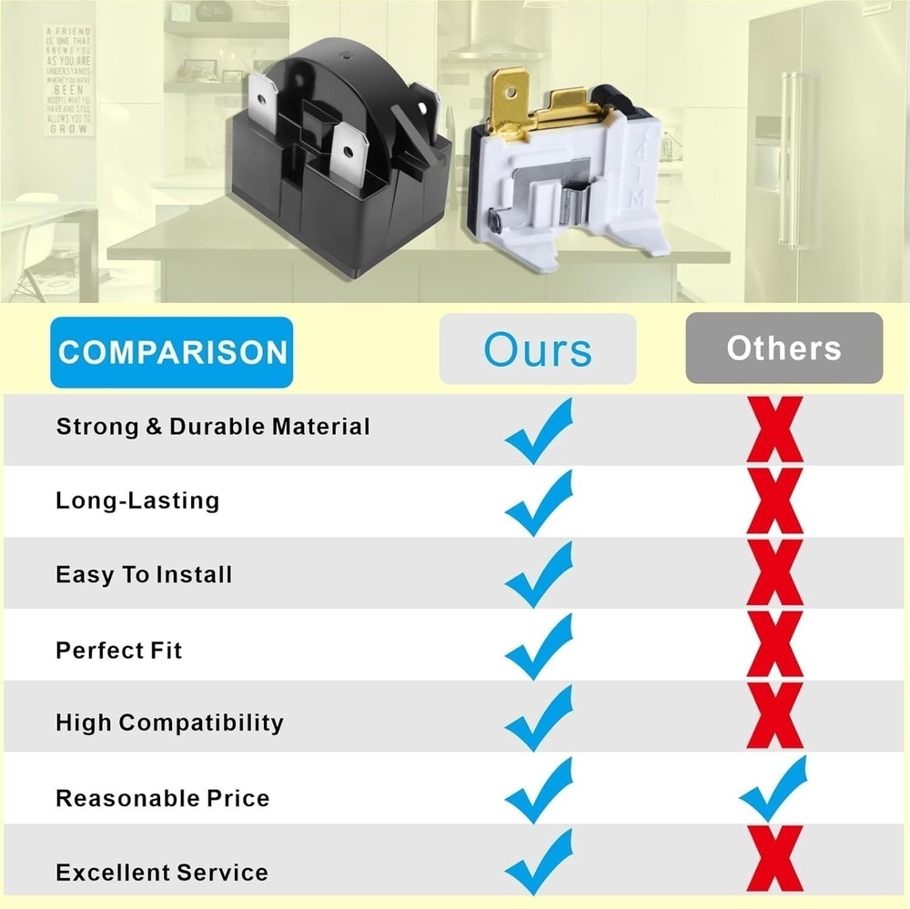 Refrigerator Starter Relay QP2-4.7 PTC Starter 3Pin and Refrigerator Compressor