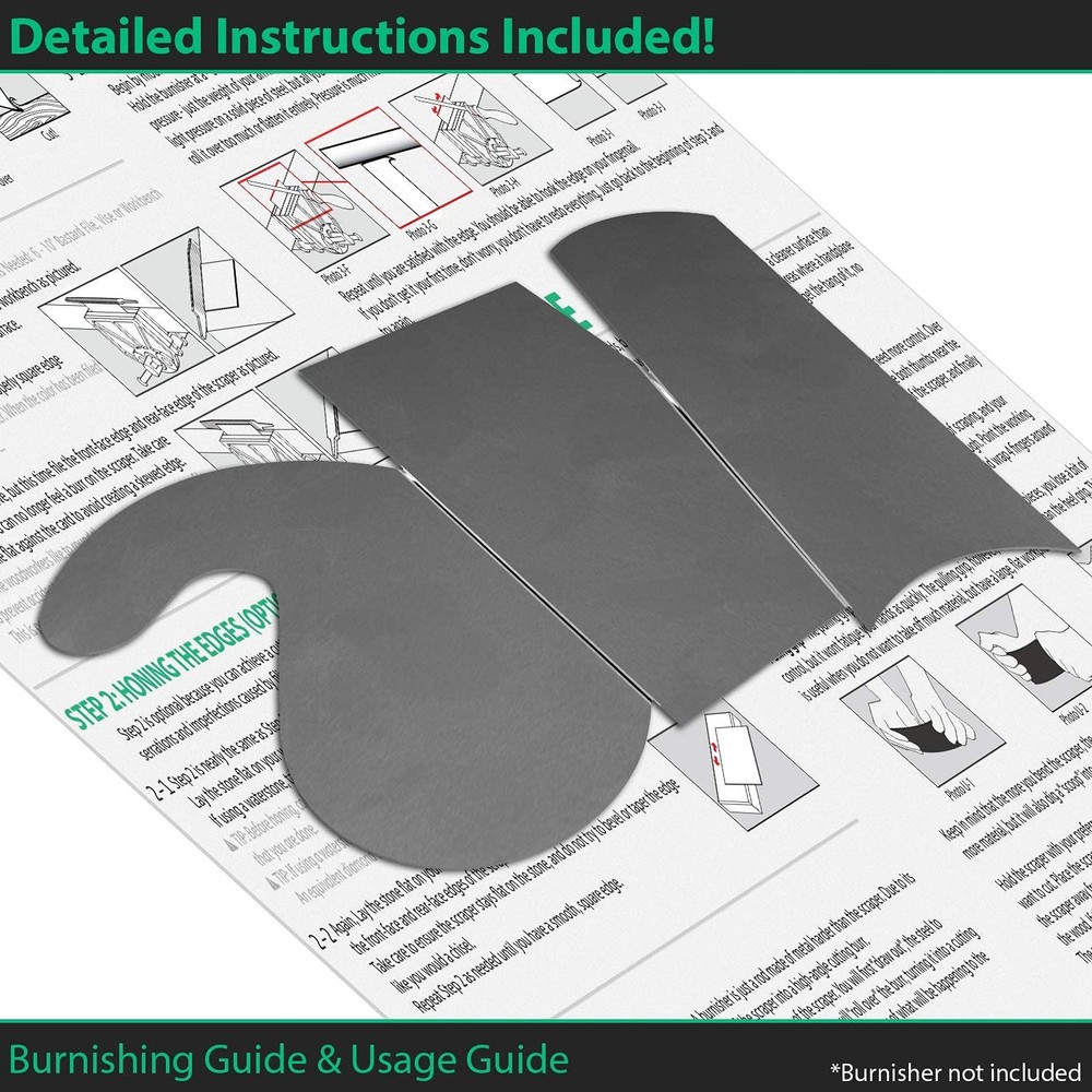 Cabinet Scraper Card Set - Curved 3pc