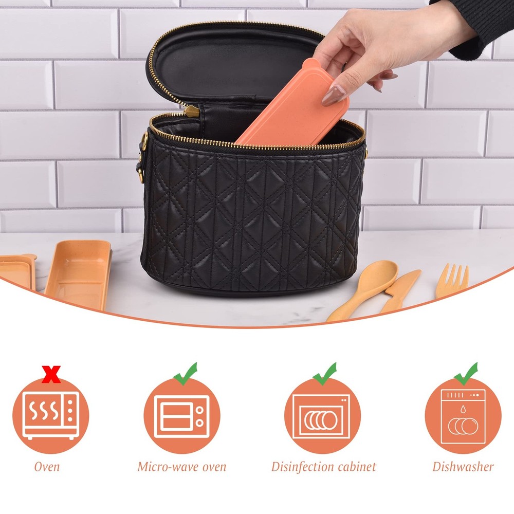 2 Sets Reusable Utensil Set with Case, Portable Camping Fork Knife Spoon Set,...
