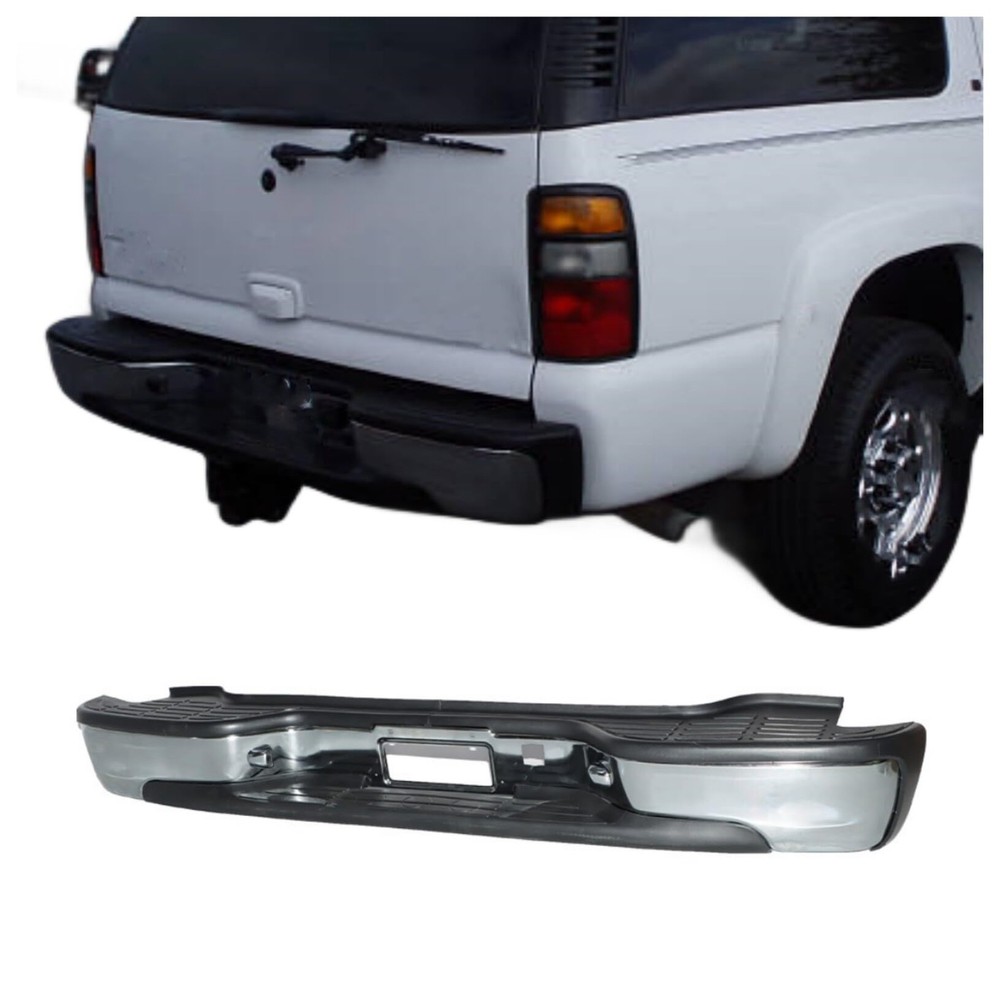 Rear Step Bumper Ext Cab Chrome Steel Assembly Replacement 2000-2006