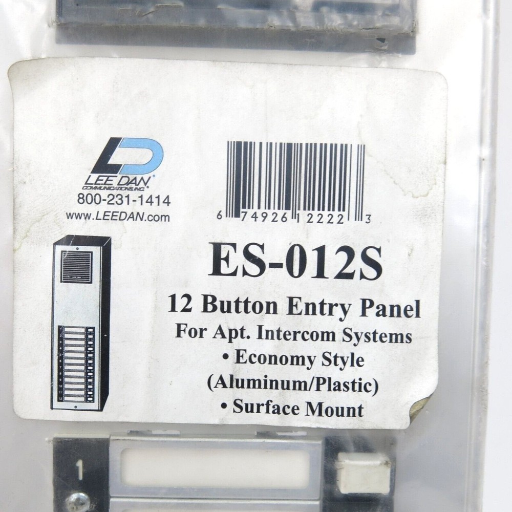 LEE DAN ES-012S 12 Button Surface Mount Style 'E'™ Economy Style Lobby Panel