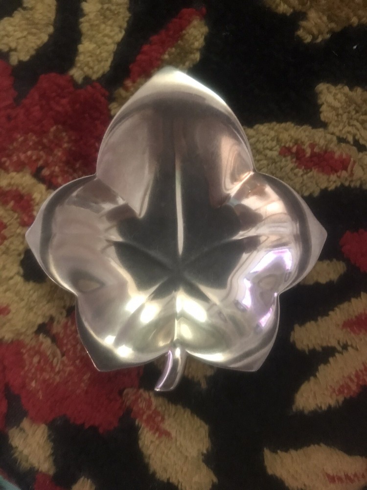 Tiffany & Co. Sterling Makers “22475 L” Maple/Grape Leaf Shape Nut Dish