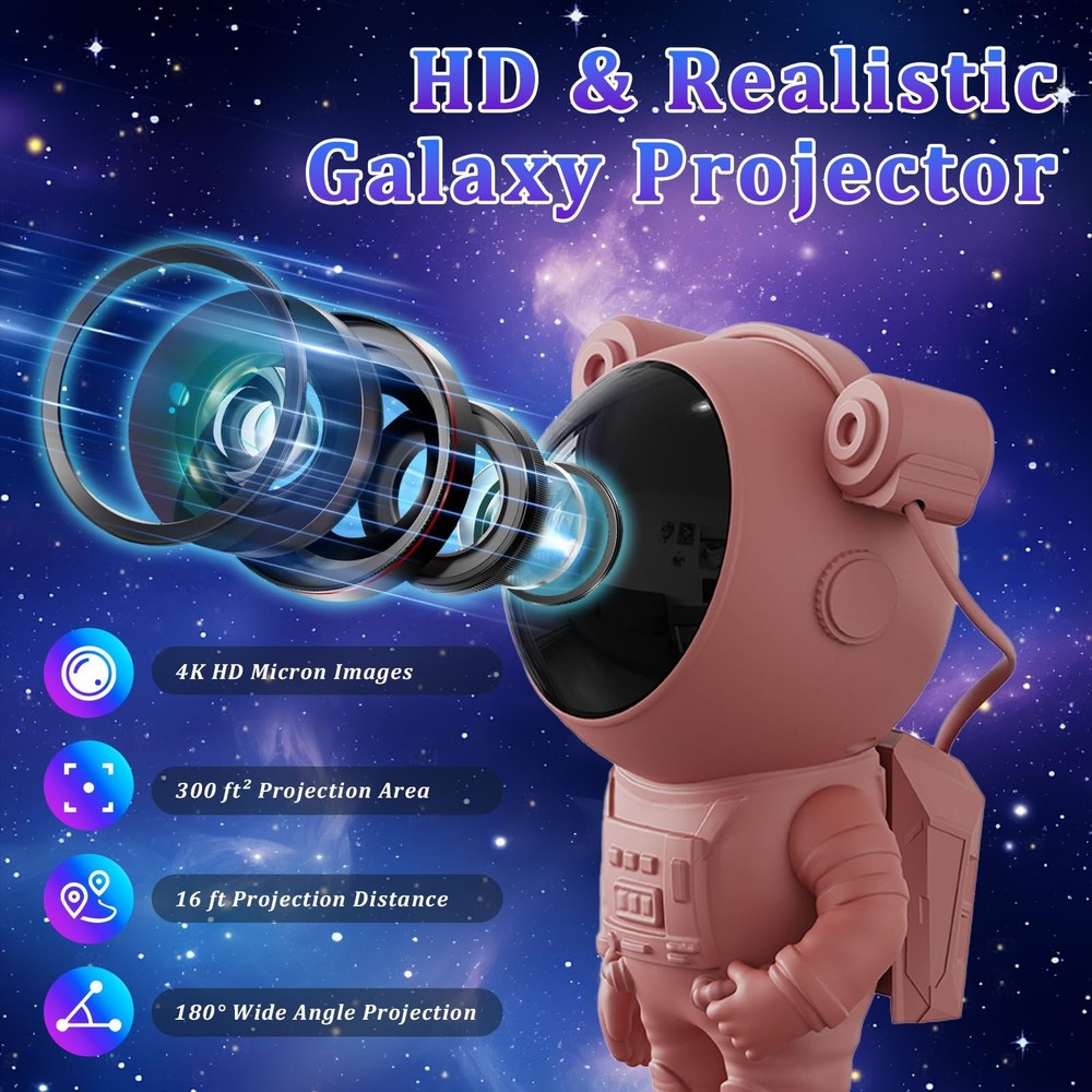 Astronaut Galaxy Light Projector for Bedroom - Space Light Projector for ceil...