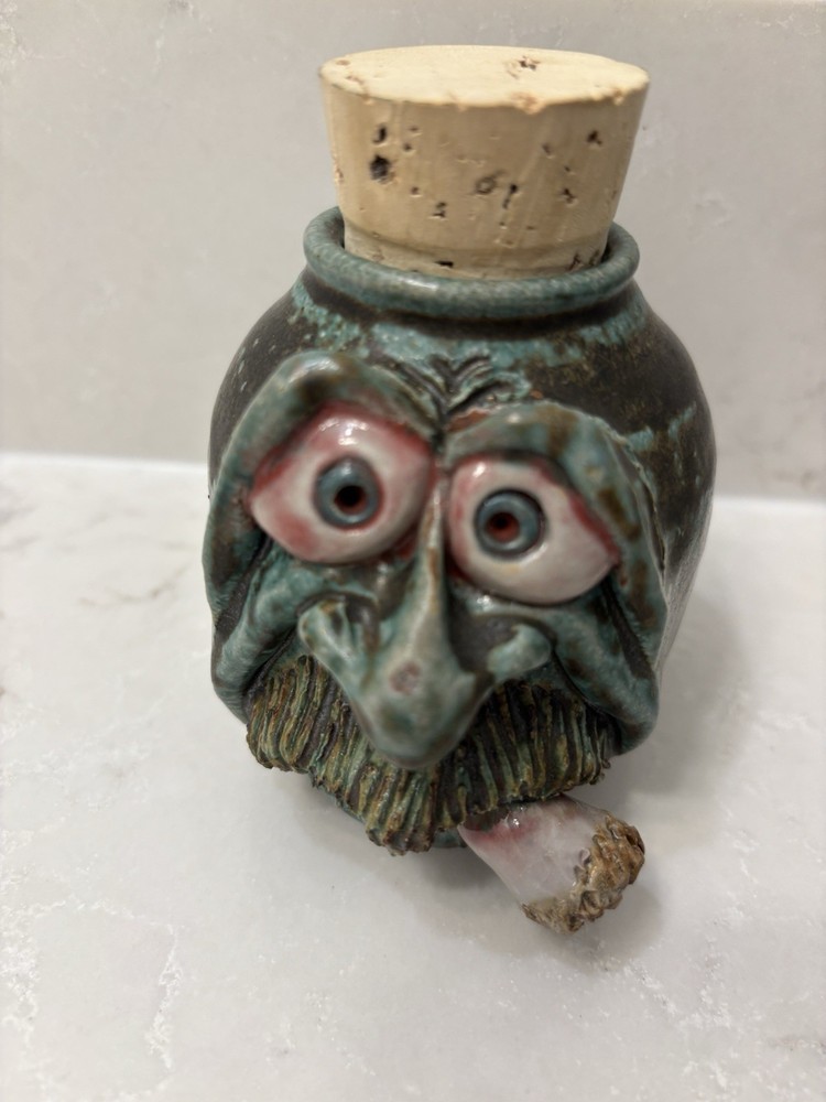 Phelps Ugly Face Pottery Jar, 2007 Signed