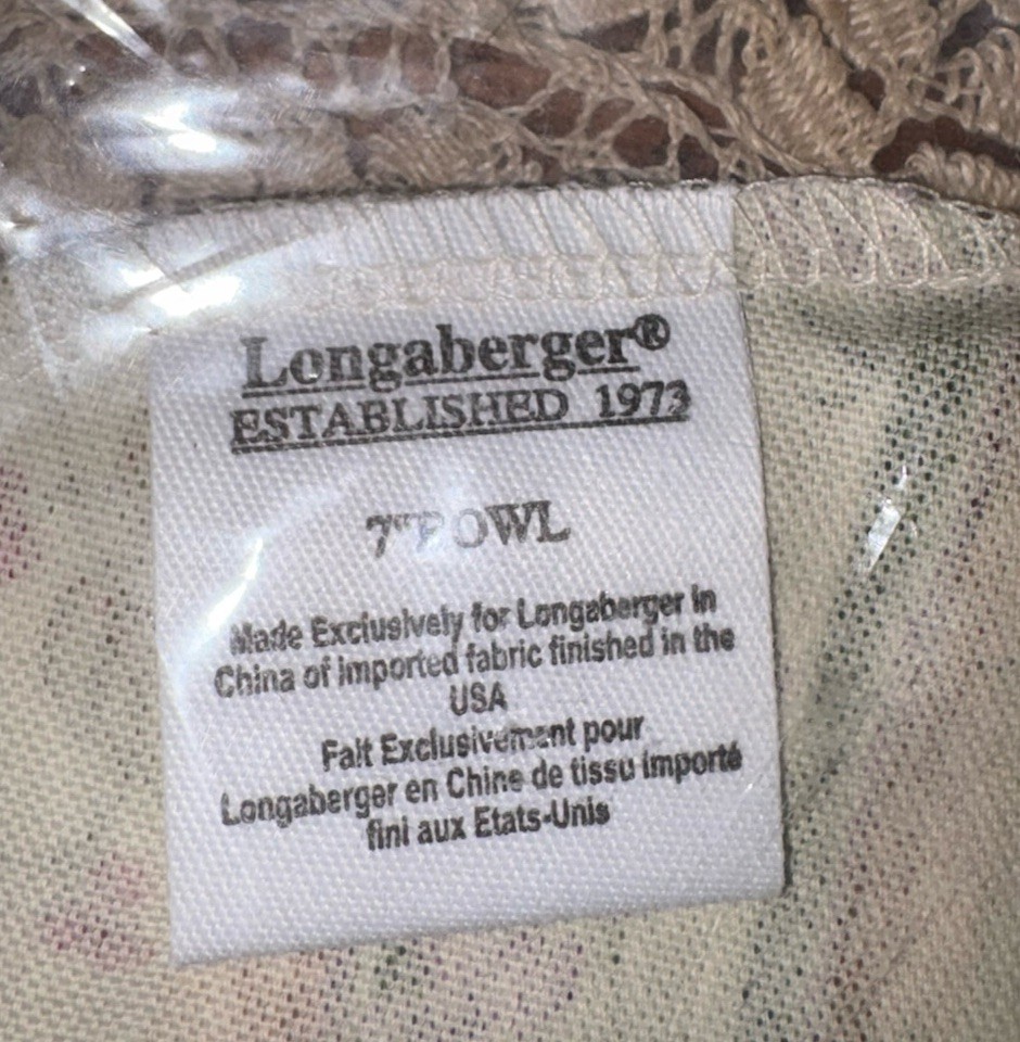 NIP Longaberger Botanical Fields Stripe Basket Liner