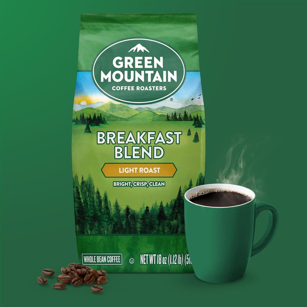 Breakfast Blend, Whole Bean Coffee, Bagged 18 Oz