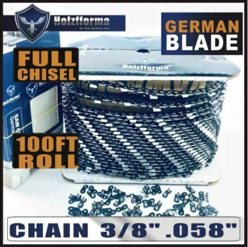 Holzfforma® 100FT Roll 3/8‚¬� .058'' Full Chisel Saw Chain