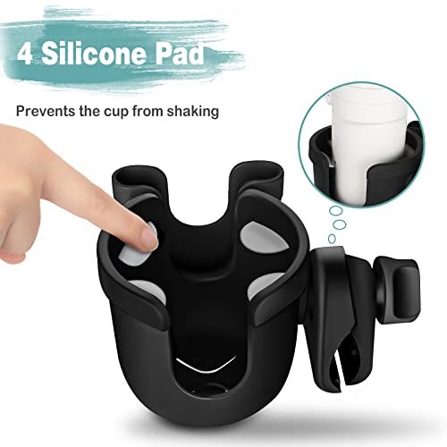 Stroller Cup Holder with Phone Holder, Universal Bottle Holder