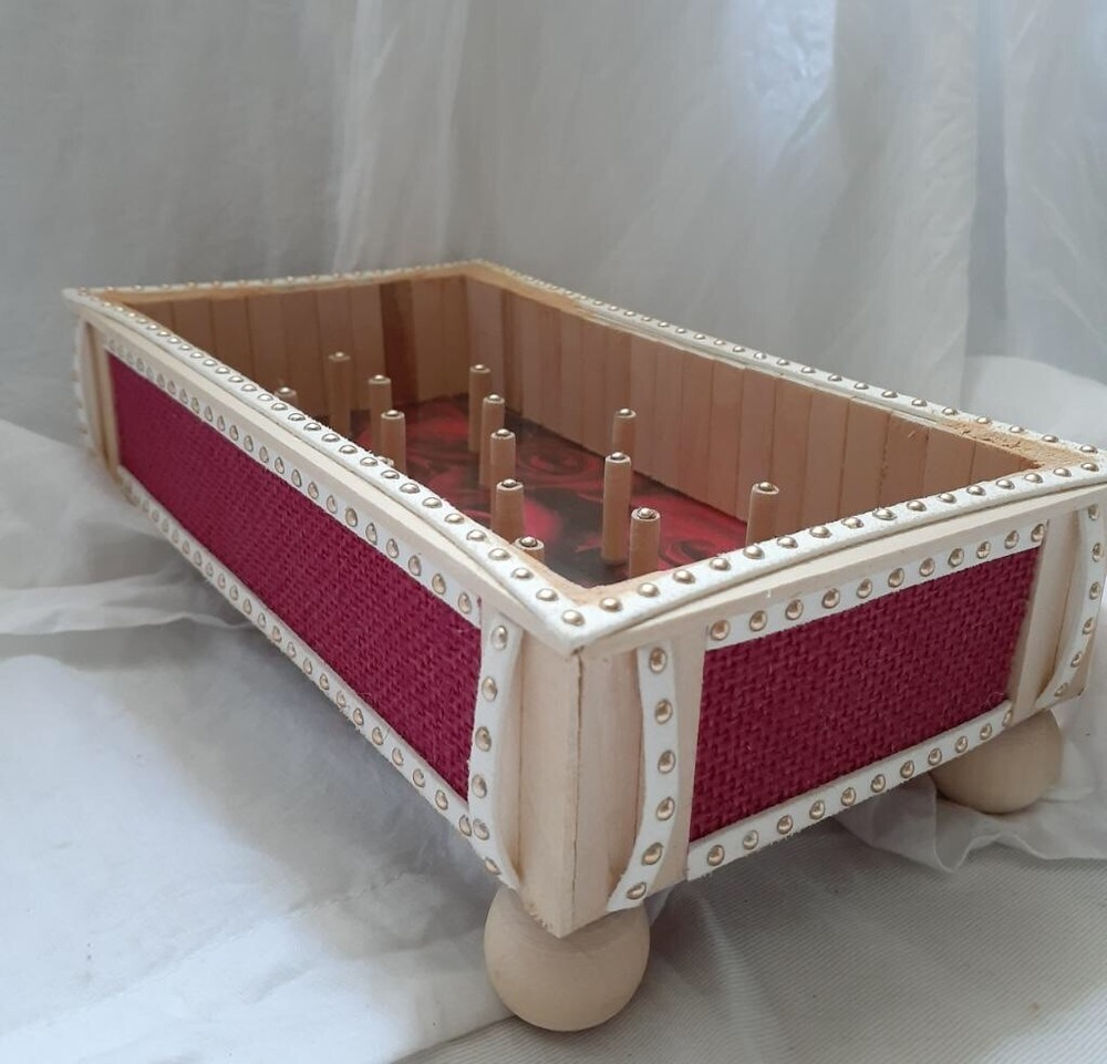 Wood Thread bobbin holder sewing room organizer , custom