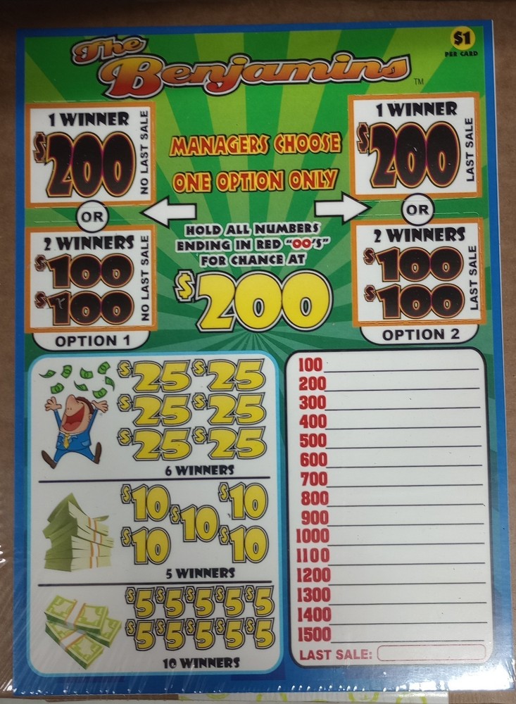 Benjamins 588ct Single Pull Tab game