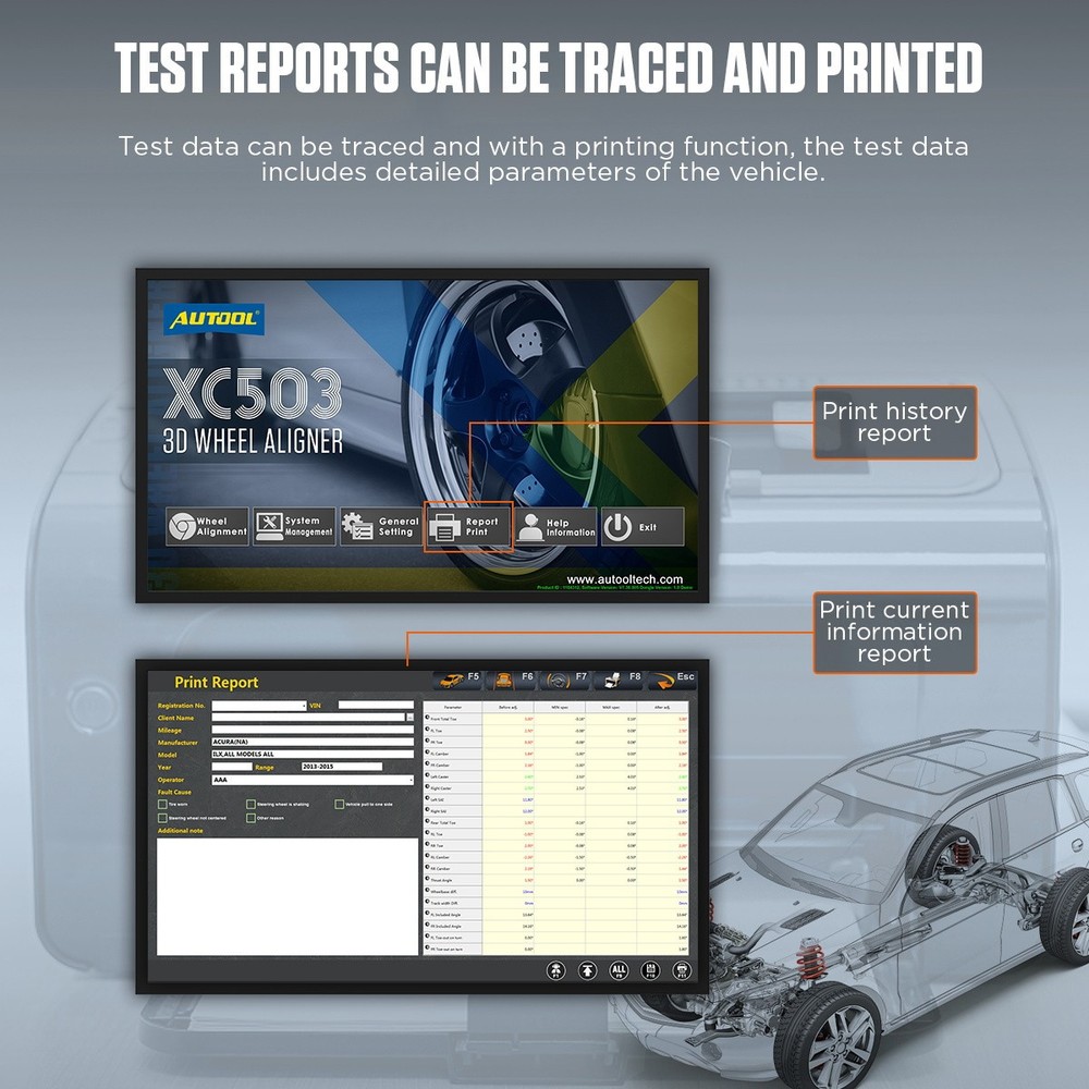 3D Wheel Alignment Machine Remote Control Tire Aligner System Alignment Tool