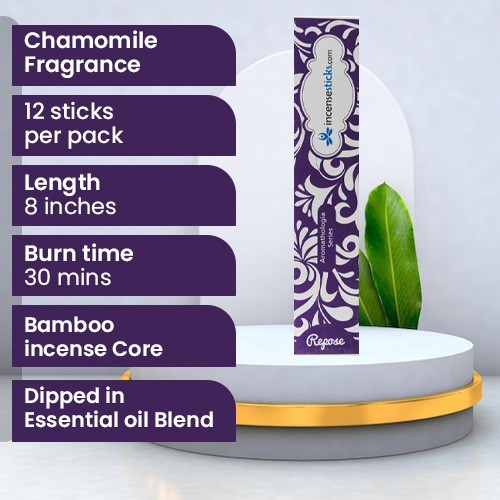 Repose Incense 8" 12 Sticks Packs: 5 Packs