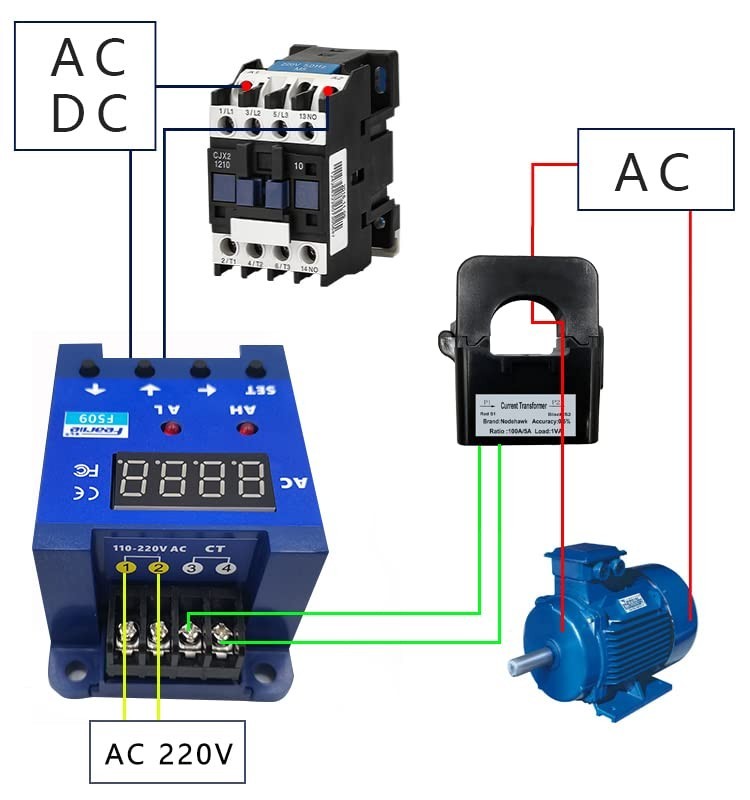 AC Current Sensor Transformer, Core Current Transformer Coil Sensor for 200A ...